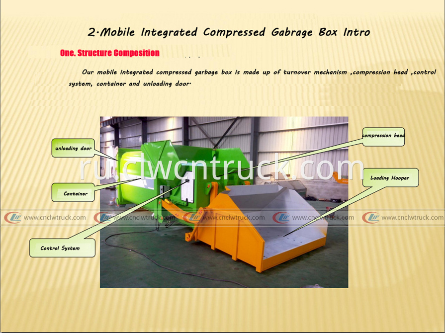 2mobile integrated compressed garbage box intro